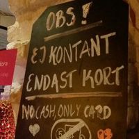 Payments are possible only with cards at Göteburgare Vegan in Gothenburg