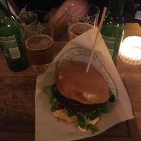 double burger at Göteburgare Vegan in Gothenburg