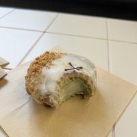 Lime and coconut vegan doughnut   at Crosstown Doughnuts - Shoreditch in East London
