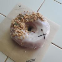 Vegan doughnut at Crosstown Doughnuts - Shoreditch in East London