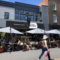 Outside at Chez Robin in Verdun