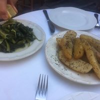 Greek potatoes  at Candouni in Santorini