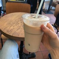 Iced almond latte at Mandarine in Paris