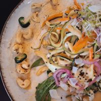 Pad thai raw at Simbiosis in Ibiza