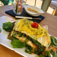 vegan lasagne at Simbiosis in Ibiza