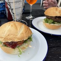 Lentil burger and sweet potato burger  at Moo Gourmet Burgers in Manly