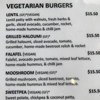 Menu at Moo Gourmet Burgers in Manly