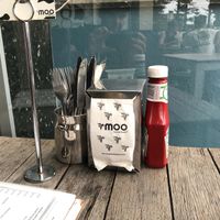 Table at Moo Gourmet Burgers in Manly