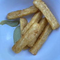 Cassava fries at Veg on the Edge in Santa Cruz