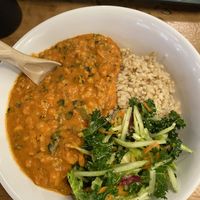 Peanut stew freshly made same day  at Veg on the Edge in Santa Cruz