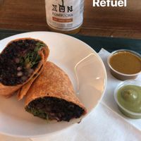 Yummy burrito!  at Veg on the Edge in Santa Cruz