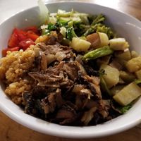 Shitake suya bowl at Veg on the Edge in Santa Cruz