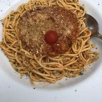 Spaghetti Bolognaise Seitan at Xisko in Guimaraes