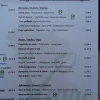 menu at Xisko in Guimaraes