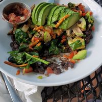 Black bean and veggie salad at Local Flavor Cafe in Eureka Springs