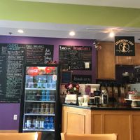 more menu options behind the cooler! at CrepeBerry in Wellesley