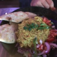 Vegan coconut curry rice at Dwell in Bergen