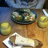 tortillas/kebab/golden milk at Dwell in Bergen