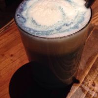 Blue milky drink! at Dwell in Bergen