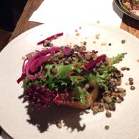 Lentil dish at Dwell in Bergen