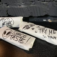 🥙 
Thanks for the drawing, Falafel Bros! at Falafel Bro - Oruzheynyy in Moscow