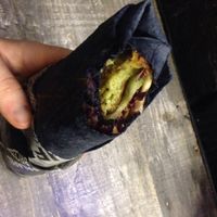 Falafel wrap from inside  at Falafel Bro - Oruzheynyy in Moscow