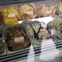 The vegan options have little green signs in the corners at Almas Terrasse - Bakken Amusement Park in Klampenborg