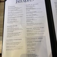 menu page 1  at Jackalope's Bar and Grill in Fish Camp