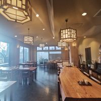 Beautiful ambience next to the shrine at Kobayashi Soba in Matsumoto