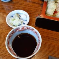 Condiments for cold soba at Kobayashi Soba in Matsumoto