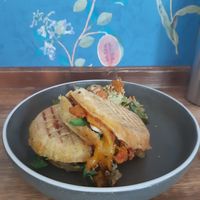 Sandwich "grilled-cheese", lecker at Crops in Magdeburg