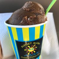 Chocolate Italian ice at Sunset Slush at Sunset Slush in Zebulon
