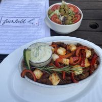 Gyros Auflauf und Beilagensalat at Fair Liebt in Wiesbaden