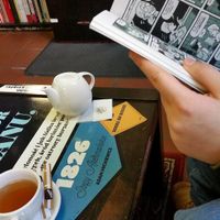 Lovely tea at Tajne Komplety - Ksiegarnia Partnerska DSW in Wroclaw