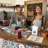 Met the owners, Lois & Sam, who run Lone Wolves in lovely village of Coggeshall, Essex. So friendly and nothing too much trouble! at Lone Wolf Cafe in Coggeshall