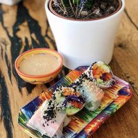 These summer rolls are simple the best! at Lone Wolf Cafe in Coggeshall