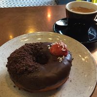 Vegan Chocolate Doughnut  at Holy Donut - Vokiečių in Vilnius