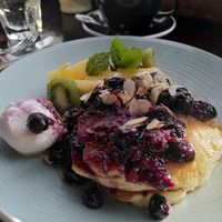 Vegan pancakes at Addington Coffee Co-op in Christchurch