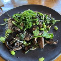Mushrooms on toast  at Addington Coffee Co-op in Christchurch