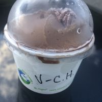 Chocolate hazelnut vegan ice cream made there   at Red Tomato Pies in Williams Lake