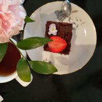 vegan chocolate cake at Ravintola Kuori in Turku