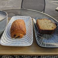 Pain au chocolate, banana bread at Alive in Geneva