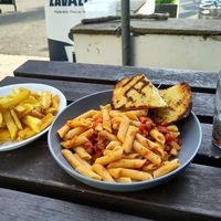 5 Bean Penne with Chips at The Heights in Llanberis