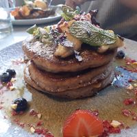 Vegan pancakes. at Greasy Spoon - Hagagatan in Stockholm