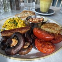 Full Vegan breakfast  at Greasy Spoon - Hagagatan in Stockholm