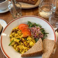 Tofu scramble at Jaglana in Poznan