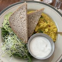 Tofu scramble with avocadoo  at Jaglana in Poznan