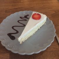 a millet groat cheesecake at Jaglana in Poznan