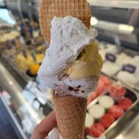 Mango and Bounty with cream😋 at Gelosia in Rome