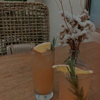 Pink lady at Veda Restaurante in Miraflores